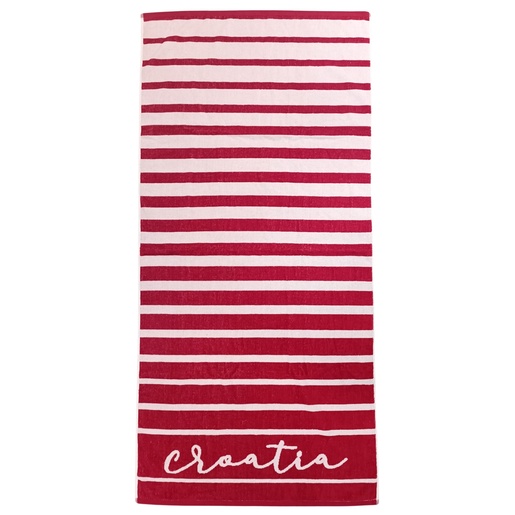 Ručnik za plažu Croatia, 85x180cm, crveni