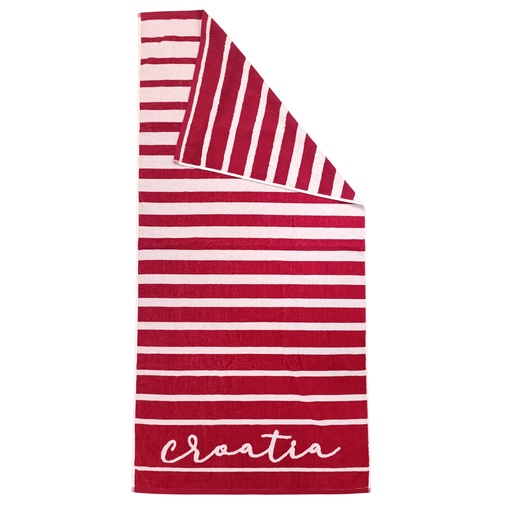 Ručnik za plažu Croatia, 85x180cm, crveni