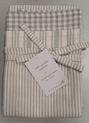 Kuhinjska krpa, 3/1 s trakom, 50x70 cm, zelena