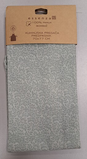 Kuhinjska pregača printana, 70x77cm, zelena