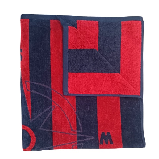 Ručnik za plažu, 85x180cm, pruge, crvene/plave