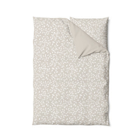 Posteljina set Mirjana Mikulec 3/1, 200x200 cm, bež lišće