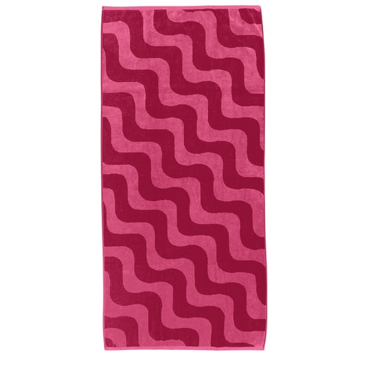 Ručnik za plažu, 70x150cm, valovi, rozi