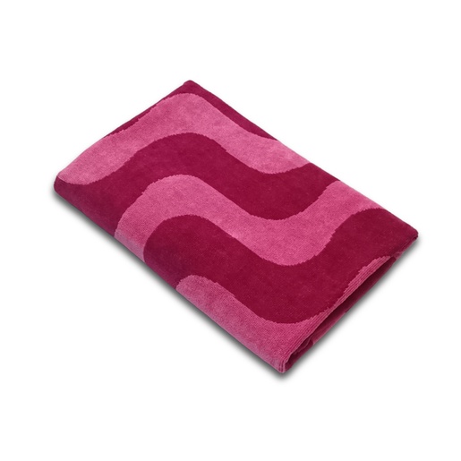 Ručnik za plažu, 70x150cm, valovi, rozi