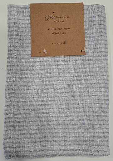 Kuhinjska krpa printana, 45x45cm, siva