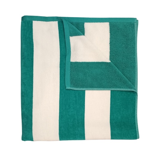 Ručnik za plažu, 85x180cm, pruge, mint