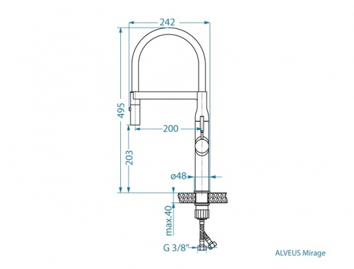 Alveus slavina Mirage-Ps, Inox