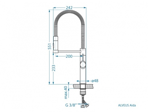 Alveus slavina Aida-S, Black Matt