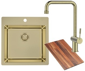 Alveus set PURE 30 i slavina FLORA Gold