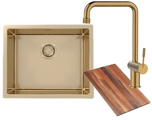 Alveus set QUADRIX 50 i slavina FLORA Bronze