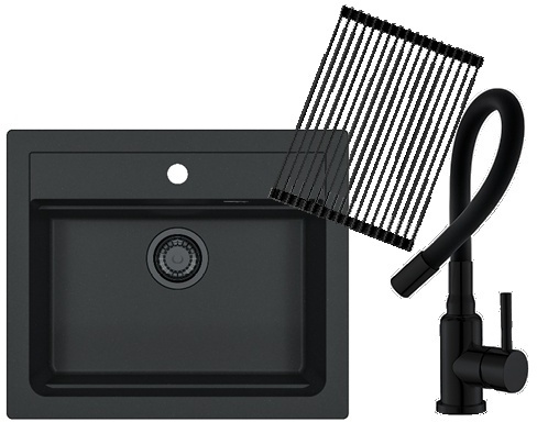 Alveus set ATROX 30 i slavina FLEXA Black Edition