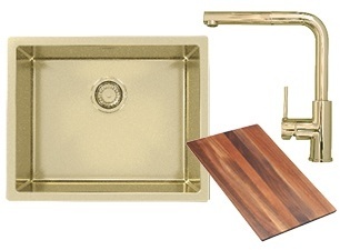 Alveus set QUADRIX 50 i slavina ZEOS-P Gold