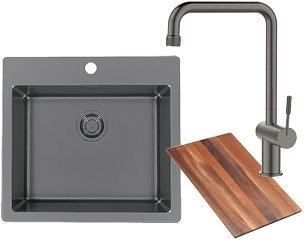 Alveus set PURE 70 i slavina FLORA Anthracite