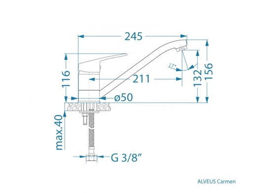 Alveus slavina Carmen, Krom