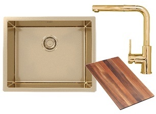 Alveus set QUADRIX 50 i slavina ZEOS-P Bronze