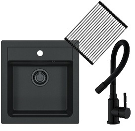 Alveus set ATROX 20 i slavina FLEXA Black Edition