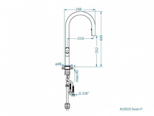 Alveus slavina Swan Monarch, Copper Brushed