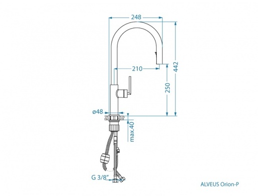 Alveus slavina Orion-P, Inox