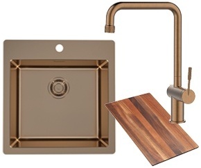 Alveus set PURE 30 i slavina FLORA Copper