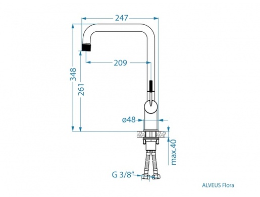 Alveus slavina Flora, Inox