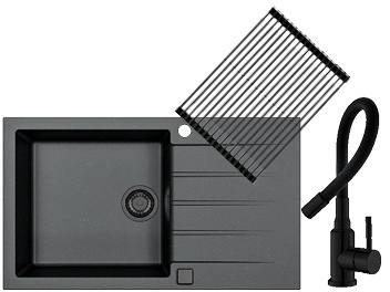 Alveus set CADIT 40 i slavina FLEXA Black Edition