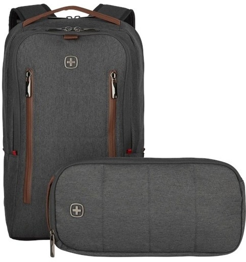 Wenger City Upgrade, do 16", sa dodatnom torbom, sivi, ruksak