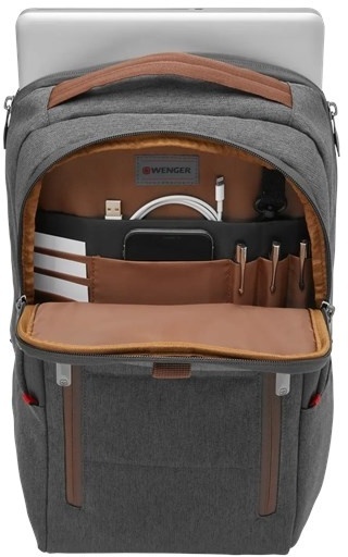 Wenger City Upgrade, do 16", sa dodatnom torbom, sivi, ruksak