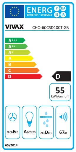 VIVAX HOME kuhinjska napa CHO-60CSD100T GB