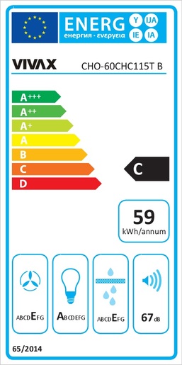 VIVAX HOME kuhinjska napa CHO-60CHC115T B