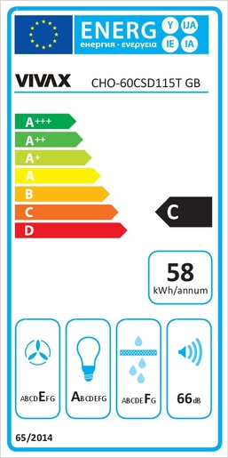 VIVAX HOME kuhinjska napa CHO-60CSD115T GB