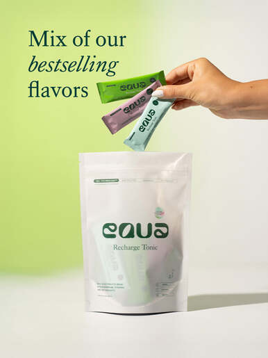 EQUA, Recharge Tonic, Mix Pack, Brusnica i limeta, Zelena jabuka i limeta