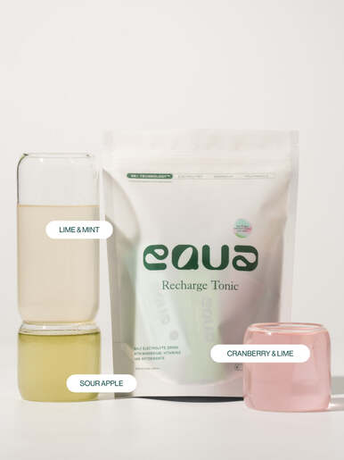 EQUA, Recharge Tonic, Mix Pack, Brusnica i limeta, Zelena jabuka i limeta