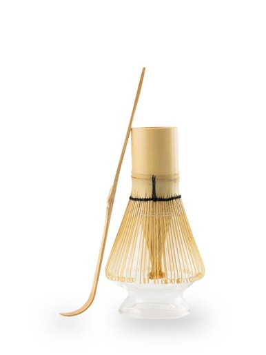 EQUA, Matcha set od 3 dijela (Bamboo whisk, stakleni stalak, žlica od bambusa)