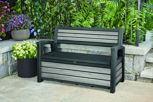 KETER Deco Garden vrtna klupa, siva