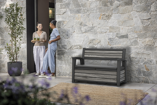 KETER Deco Garden vrtna klupa, siva