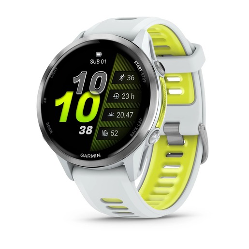 Garmin Forerunner 970, Titanium Whitestone / Amp Yellow, 010-02969-11, pametni sat