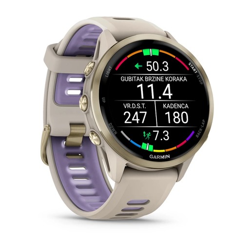 Garmin Forerunner 970, Soft Gold Titanium / French Gray / Indigo, 010-02969-11, pametni sat