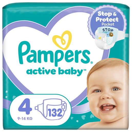 Pampers Mega Box pelene, vel. 4 (9-14kg), 132 kom