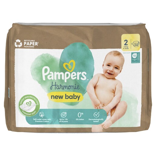 Pampers Harmonie pelene, vel. 2 (4-8kg), 32 kom