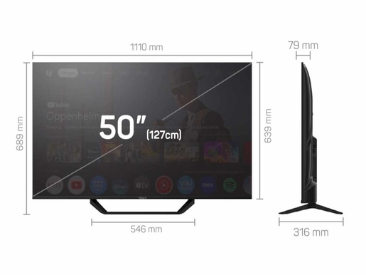 Tesla 50" LED TV 50E655BUS, 4K UHD, GoogleTV