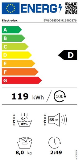 Electrolux sušilica rublja EW6D285DE