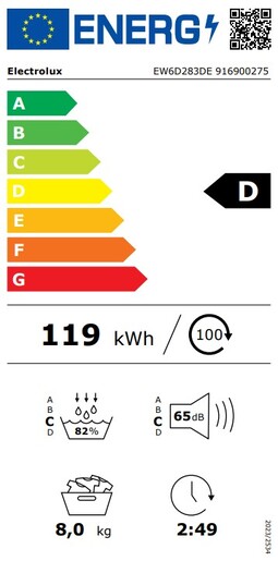 Electrolux sušilica rublja EW6D283DE