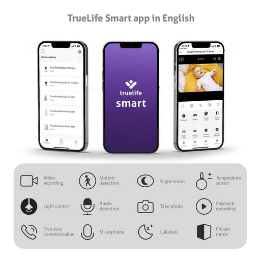 TrueLife digitalni video monitor NannyCam S3 Smart