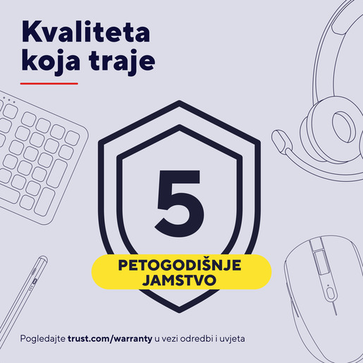 Trust Bayo II, žični miš, ergonomski, crni