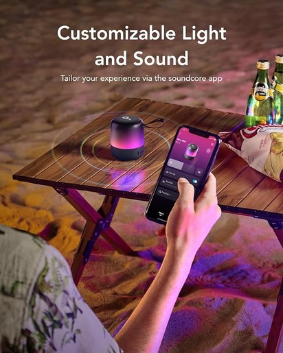 ANKER Soundcore bluetooth zvučnik RGB GLOW MINI, crni