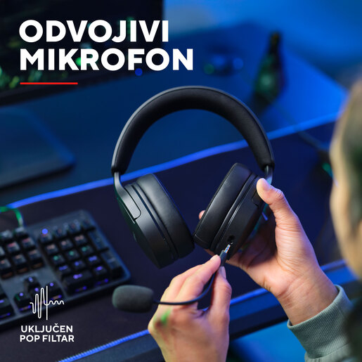 Trust Fayzo 7.1 GXT490, žične slušalice, gaming, crne