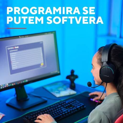 Trust Fayzo 7.1 GXT490, žične slušalice, gaming, crne