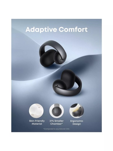 ANKER Soundcore AeroClip, Open-Ear Bluetooth slušalice, crne