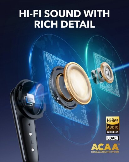 ANKER Soundcore slušalice Liberty 4 Pro, In-ear Bluetooth, crne