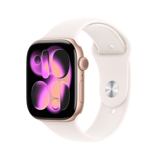 Apple Watch Series 11 GPS 46mm Rose Gold Aluminium Case with Light Blush Sport Band S/M, pametni sat